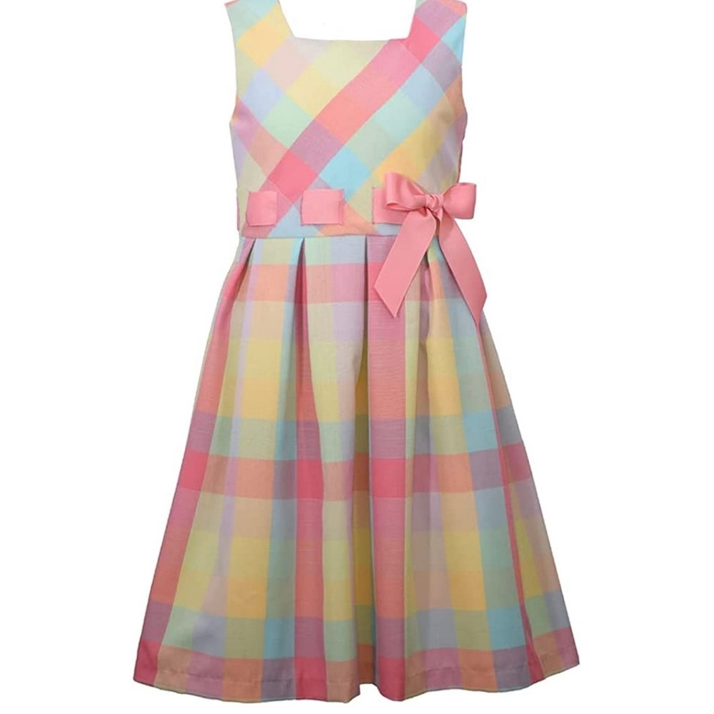 Pastel Plaid Easter Party Dress
